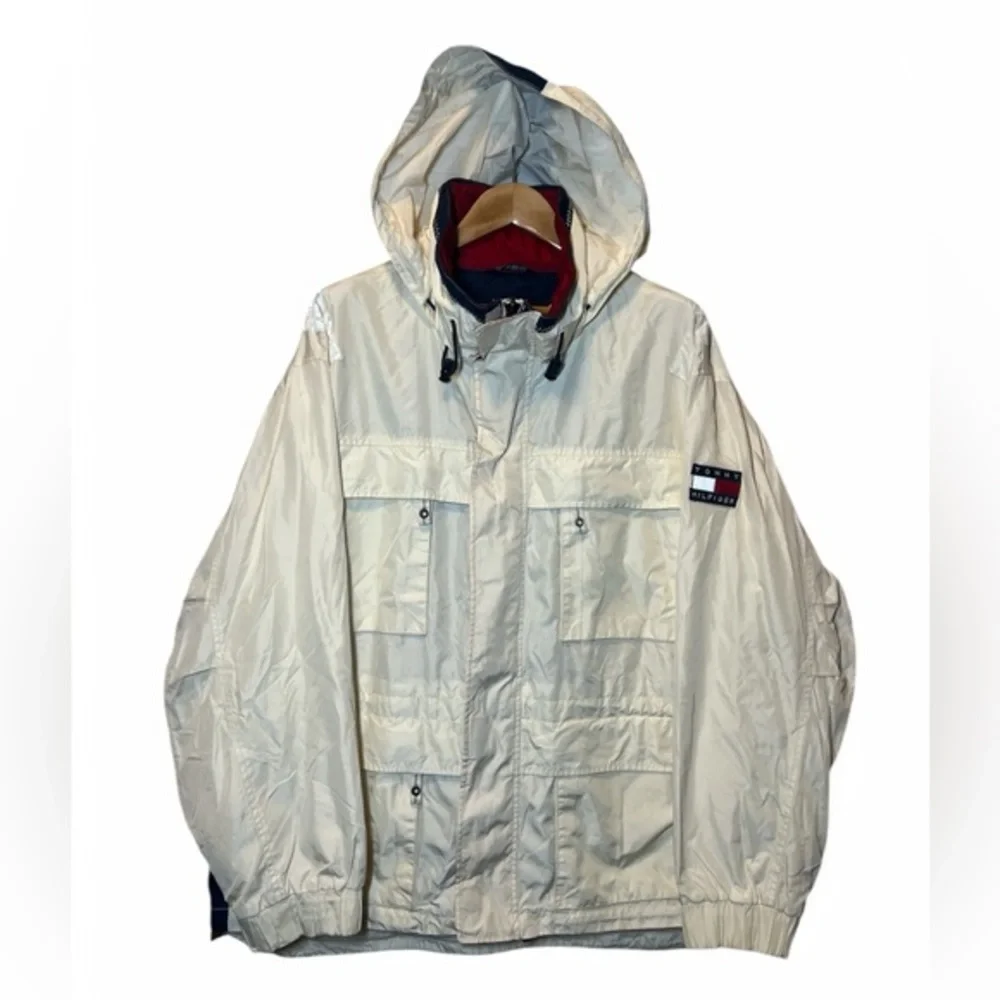 Vintage Tommy‎ Hilfiger XL Yacht Sailing Balaclava Tech Windbreaker Style Jacket